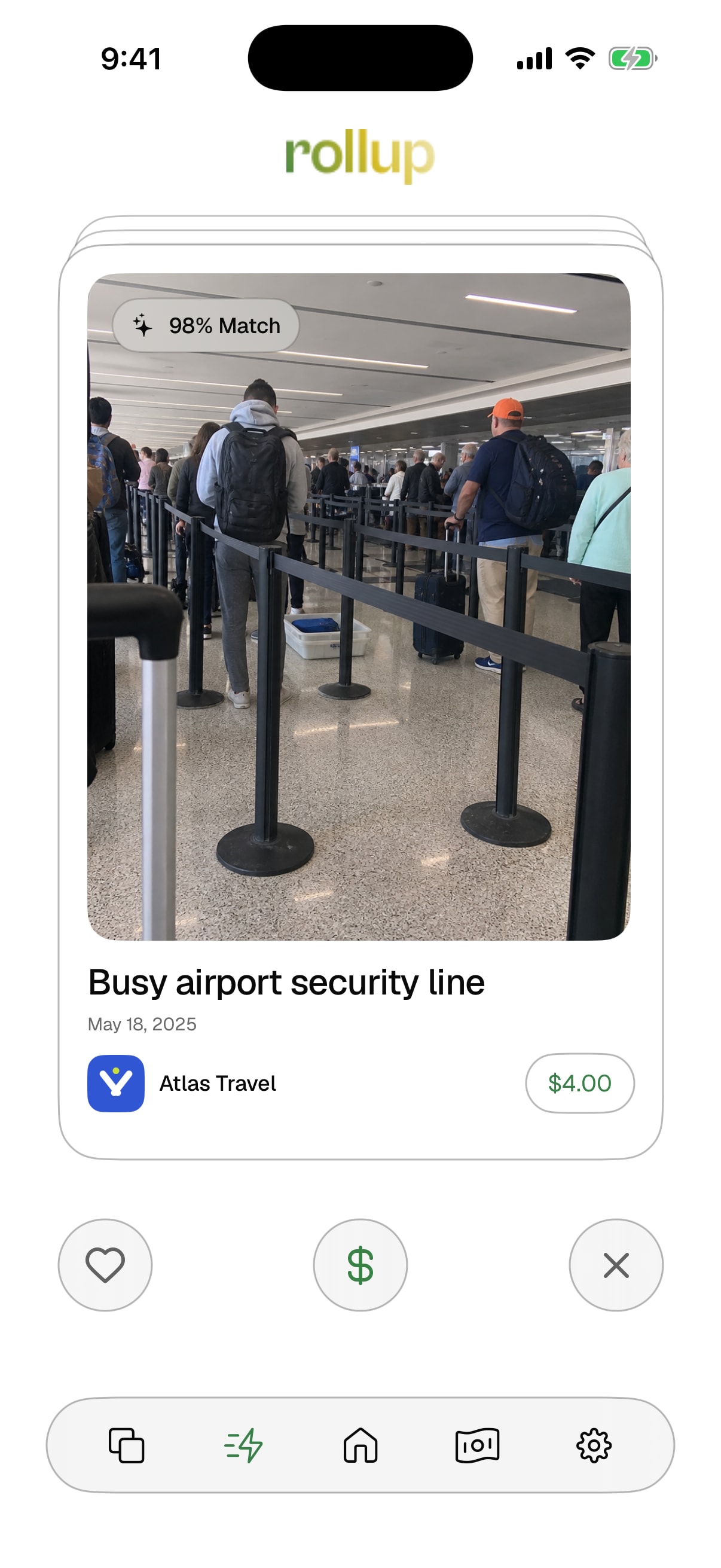 Rollup reviewing an airport match from Atlas Travel